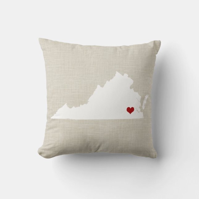 Toile de Faux de coussin d'état de la Virginie (Recto)