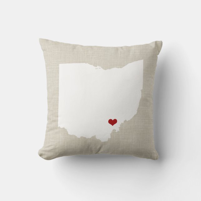 Toile de Faux de coussin d'état de l'Ohio (Recto)