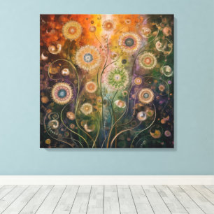 Toile de fleurs cosmiques Imprimer