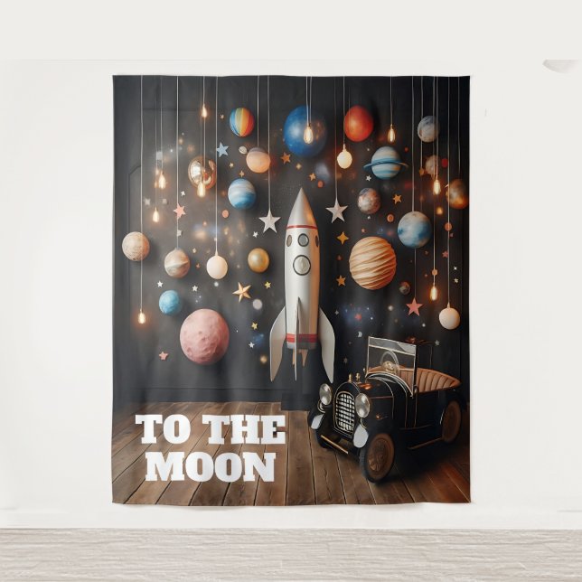 Toile de fond tapisserie pour selfies pour la lune (Devant)