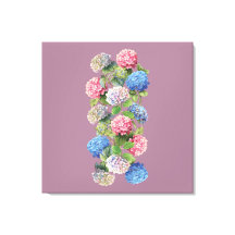 Toile de hydrangea vintage étirée