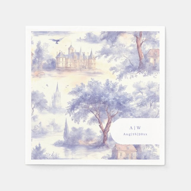 Toile de jouy Art Napkin (Front)