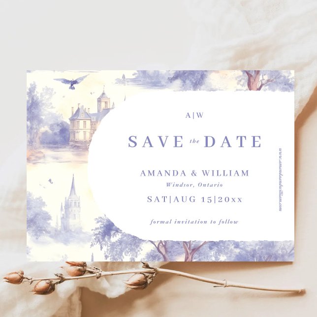 Toile de Jouy Art Wedding  Save The Date (Creator Uploaded)