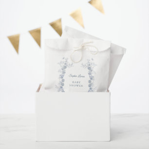 Toile de Jouy Baby Shower Blue Chinoiserie Favour Bag