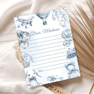 Toile De Jouy Blue Capsule Note Message Card