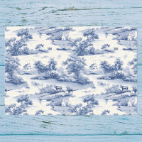Toile De Jouy Blue French Rustic Pasture 