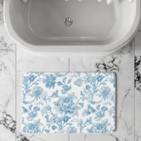 Toile-de-jouy Chinoiseries Blue Floral Pattern
