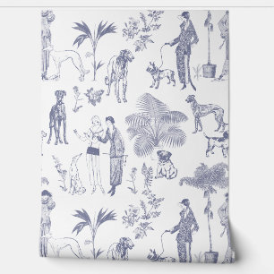 Toile De Jouy City Vintage Wallpaper