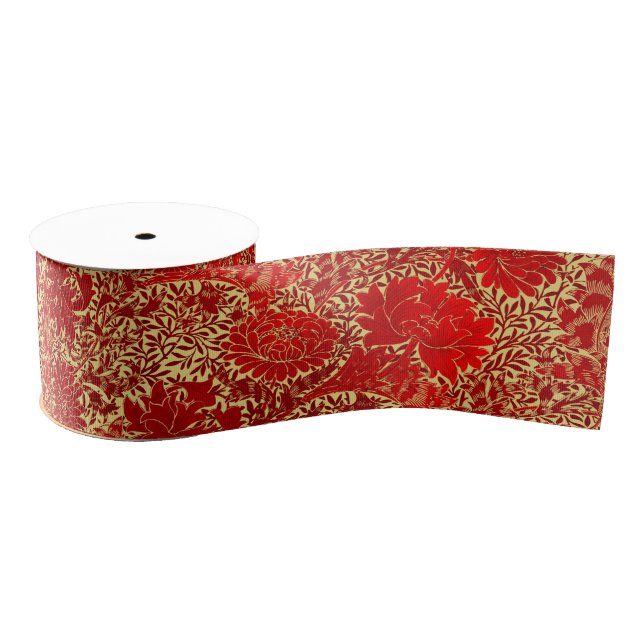 Toile de Jouy: classic and modern. Grosgrain Ribbon (Spool)