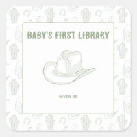 Toile de Jouy Green Cowboy - BABY'S FIRST LIBRARY