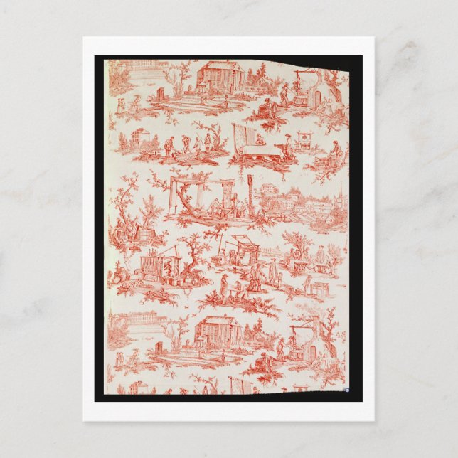 Toile de Jouy, illustrating the processes of manuf Postcard (Front)