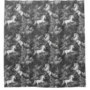 Toile De Jouy Monochrome Unicorns