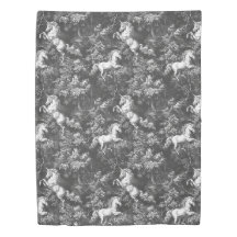 Toile De Jouy Monochrome Unicorns