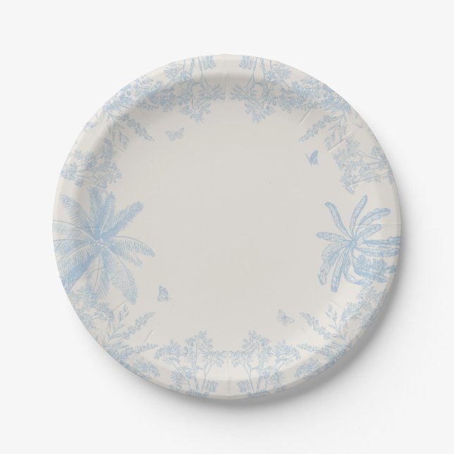 Toile de jouy paper plate (Front)