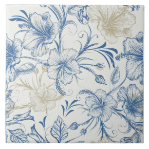 Toile-De-Jouy Pattern  Tile