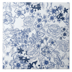 Toile-De-Jouy Pattern Tile