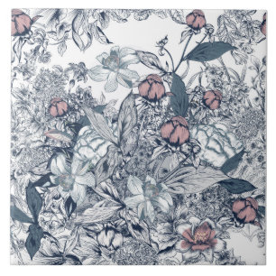 Toile-De-Jouy Pattern Tile
