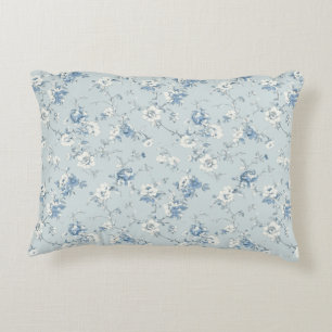Toile De Jouy Peonies Accent Pillow