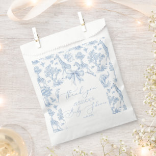 Toile de Jouy Safari animals Baby shower Favour Bag
