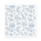 Toile de Jouy Safari animals blue Baby shower