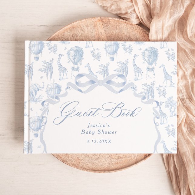 Toile de Jouy Safari Baby shower Guest Book (Creator Uploaded)