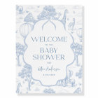 Toile De Jouy Safari Baby Shower Welcome Sign