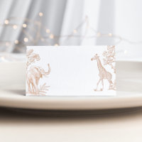Toile de jouy Safari minimalist baby shower