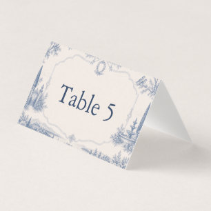 Toile de Jouy Venue Story Wedding Table Number