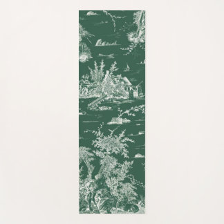 Toile de Jouy vert Yoga Mat