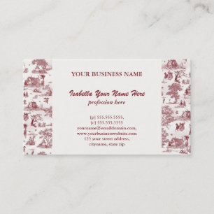 Toile De Jouy - Vintage Afternoon Business Card