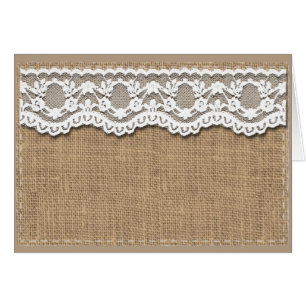 Toile de jute et dentelle rustiques