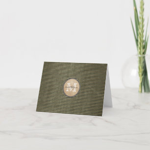 Toile de jute noire vintage de monogramme de motif