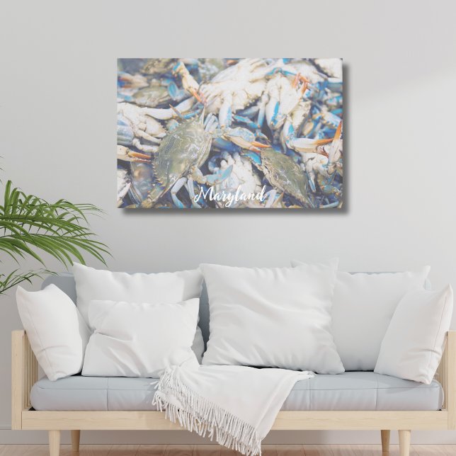 Toile de la maison de plage du crabe bleu marine I (Have a relaxing time putting together this Maryland Bue Crab puzzle. Vacation is the perfect time!)