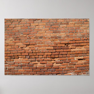 Toile de mur en briques rouges ou affiche