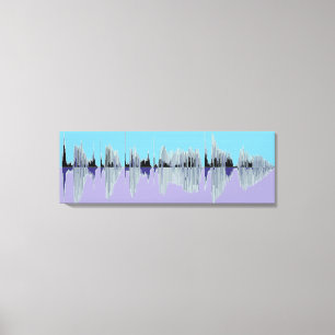 Toile de musique d'ondes sonores unique et élégant