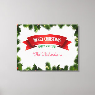 Toile de Noël Emballée Personnalisée