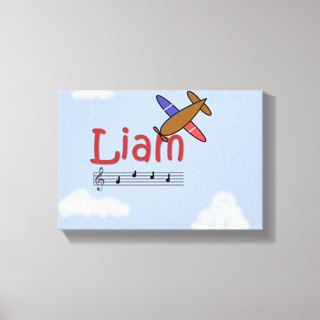Toile de nom d'avion Liam (Recto)