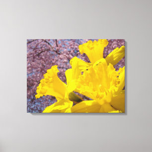 Toile de panneau floral Jaunes jonquilles Fleurs