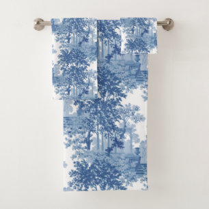 Toile de paysage bleu vintage avec Urnes et Colonn