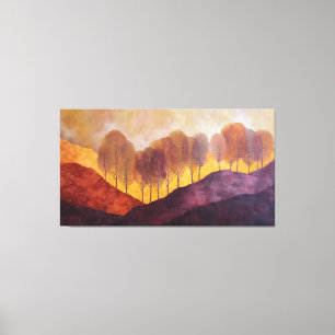 Toile de paysage surréaliste abstrait de teintes c