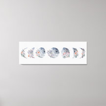Toile de phase de lune florale