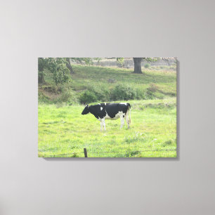 Toile de photo de vache laitière sur toile