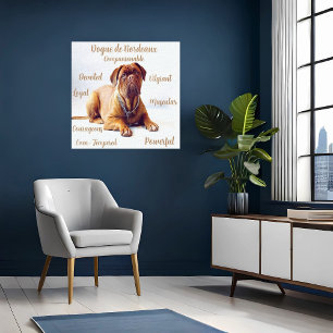 Toile de race canine avec traits de tempérament