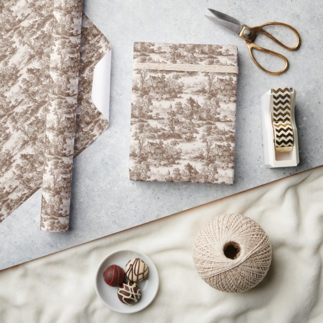 Toile de Romance Wedding Wrapping Paper (Crafts)