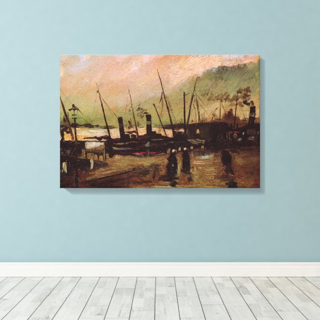 Toile De Ruijterkade in Amsterdam par Vincent van Gogh (Insitu (Plancher de Bois))