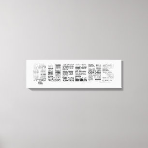 Toile de typographie de la Reine New York