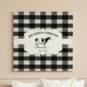 Toile de vache de ferme de Buffalo noir