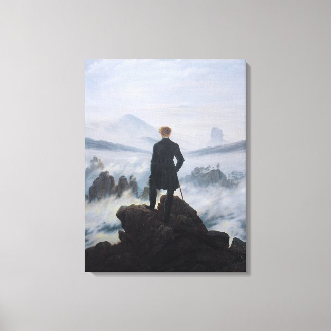 Toile Déambulateur au-dessus de la mer de brouillard (Recto)