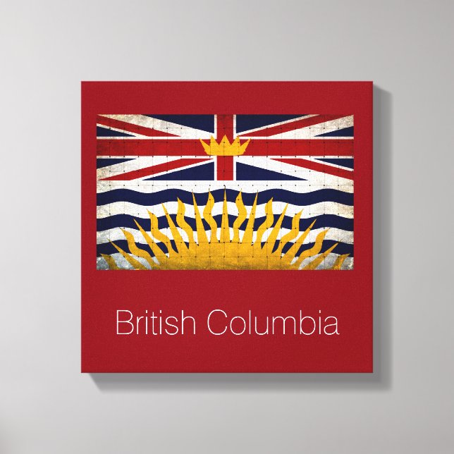 Toile Déchiré drapeau de la Colombie-Britannique (Recto)