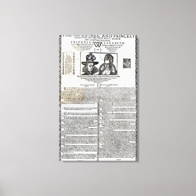Toile Déclaration du mariage de Frederick V (Recto)